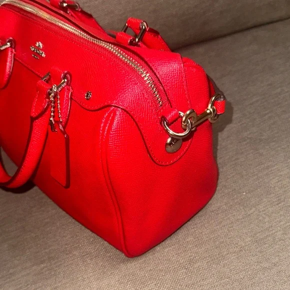 Coach Vibrant Red Satchel - Picture 5 of 8